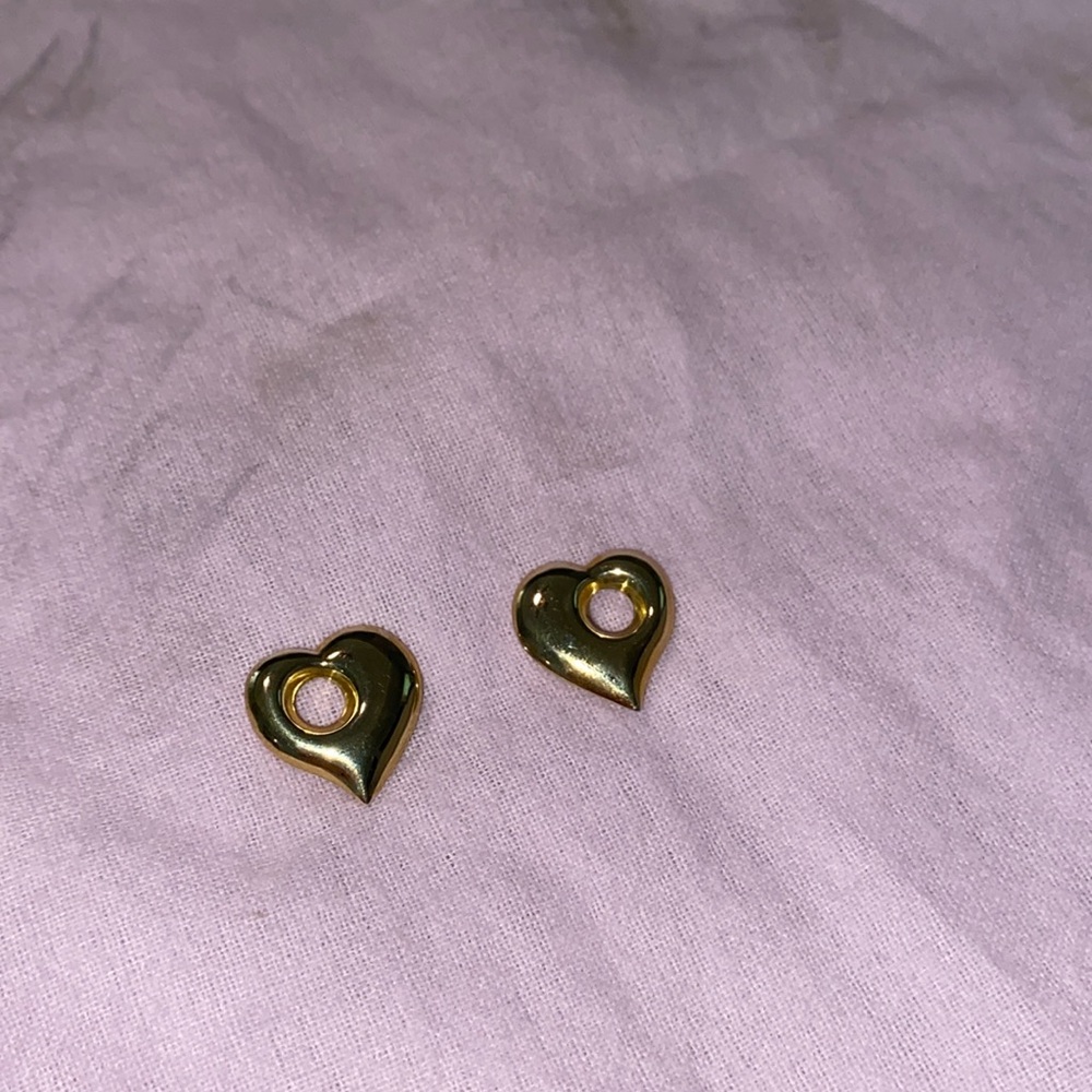 Heart charms for hoop earrings